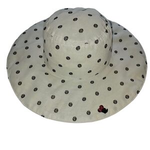 Disney Parks Authentic Original Sun Hat Minnie Polka Dot Crushable Washable